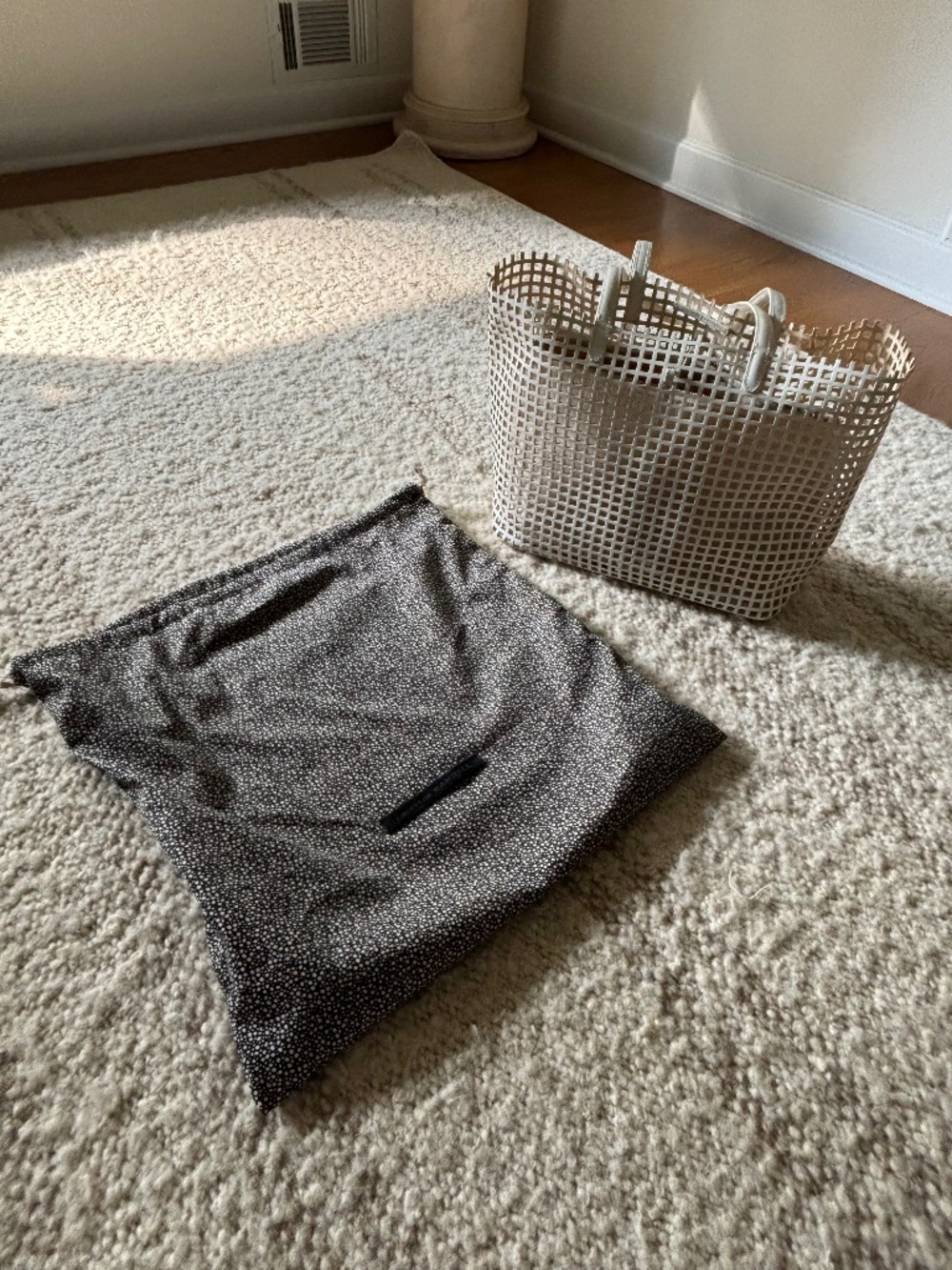 Loeffler Randall woven white leather tote